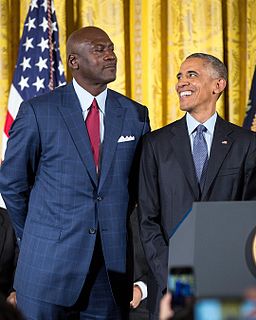 Michael Jordan receiving the Presidential Medal of Freedom in 2016