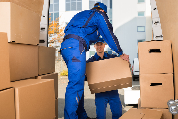 movers unpacking boxes