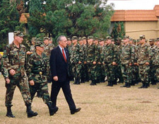 (Right to Left) Mayor Dick Murphy; Lt. Col. Chris Schnaubelt, inspecting California National Guard