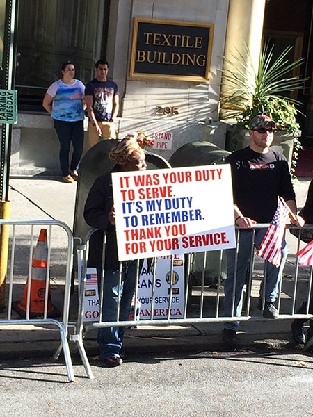 NYC Veterans Day Parade Gratitude