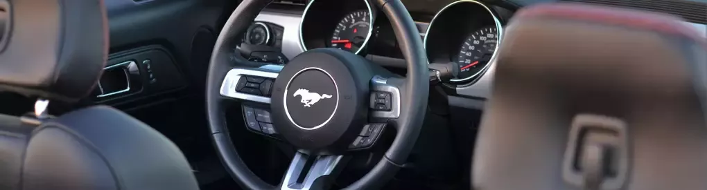 ford deal tile interior of a ford mustang