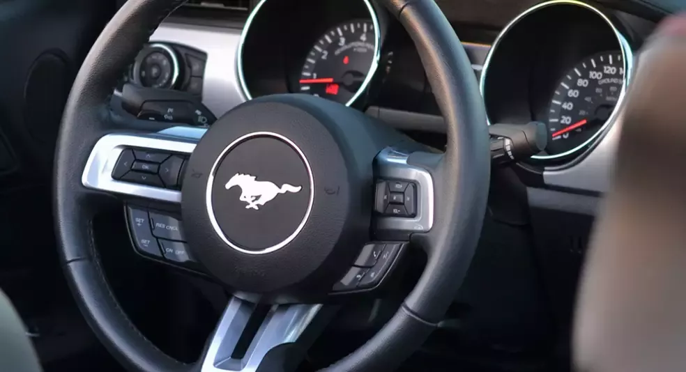 ford deal tile interior of a ford mustang