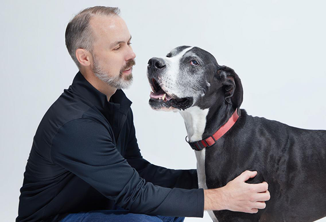 Matt Meeker and his dog