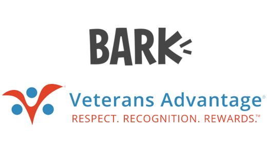 Bark Super Chewer and WeSalute (Veterans Advantage)