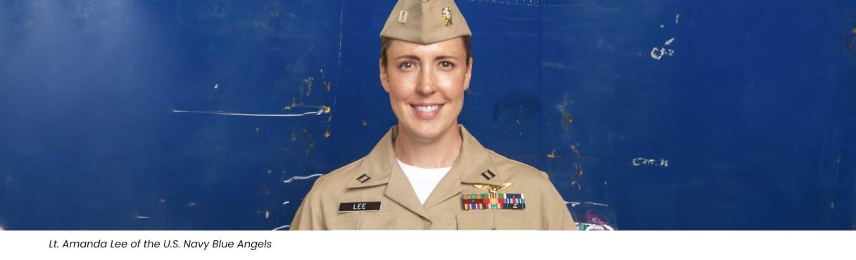 Lt. Amanda Lee of the U.S. Navy Blue Angels