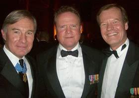 Medal of Honor recipient and fellow VA board member Buddy Bucha (left) is pictured here with Virginia Senator Jim Webb (center)and VA founder Scott Higgins