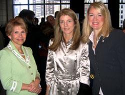 USO Woman of the Year Shari Redstone takes a moment with fellow Kennedy Museum Board member Caroline Kennedy and Veterans Advantage COO Lin Higgins