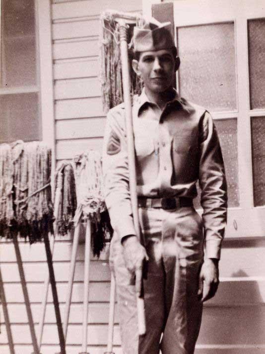 Leonard Nimoy during his Army days