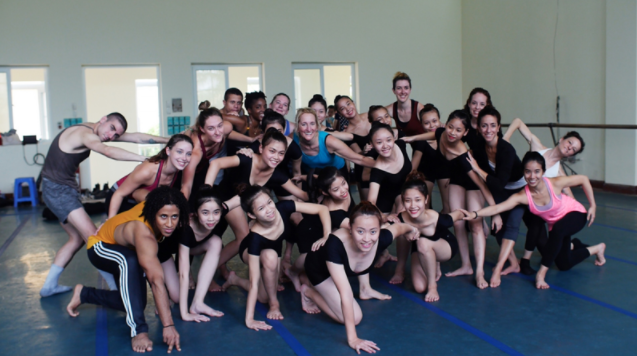 Robin becker poses with the dancer of Into Sunlight