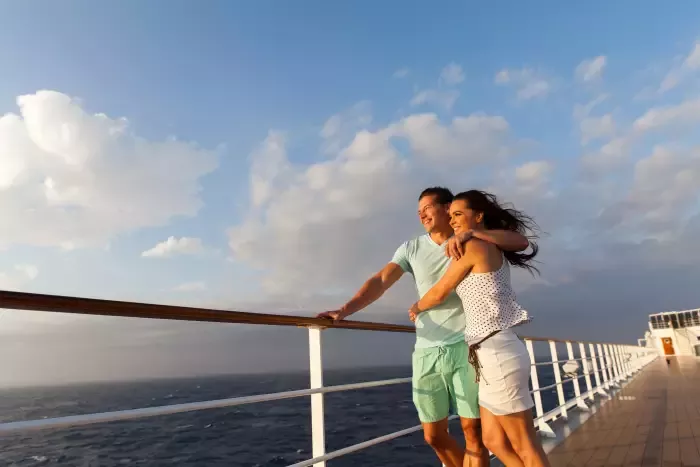 Couple enjoying cruise