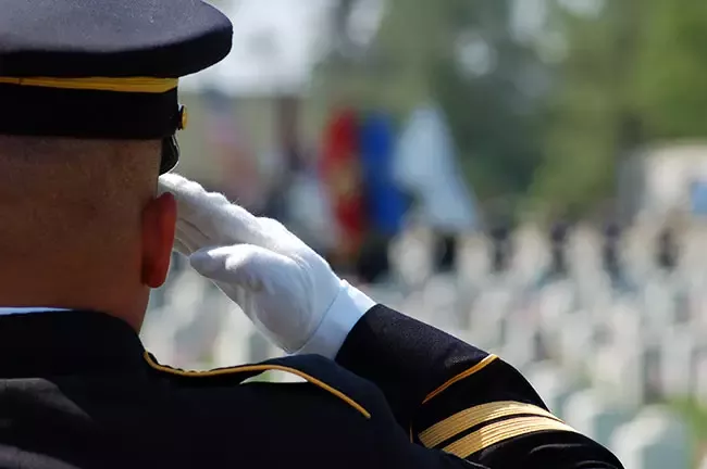 soldier saluting