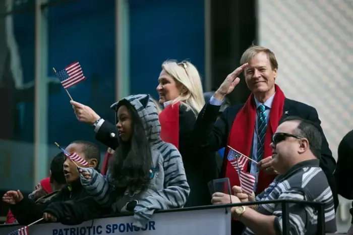Scott and Lin during the parade