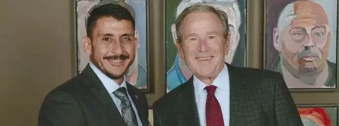 Rod Rodriguez and President Bush Photo Credit Grant Miller Photography Website