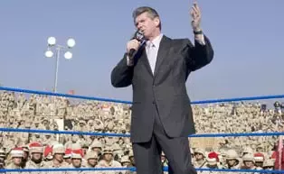 World Wrestling Entertainment Superstars and Chairman Vince McMahon take Monday Night RAW to U.S. troops stationed in Afghanistan