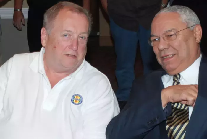 Herb Worthington with Colin Powell