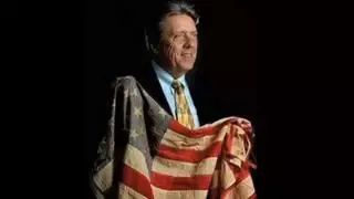 Rick Monday with Old Glory
