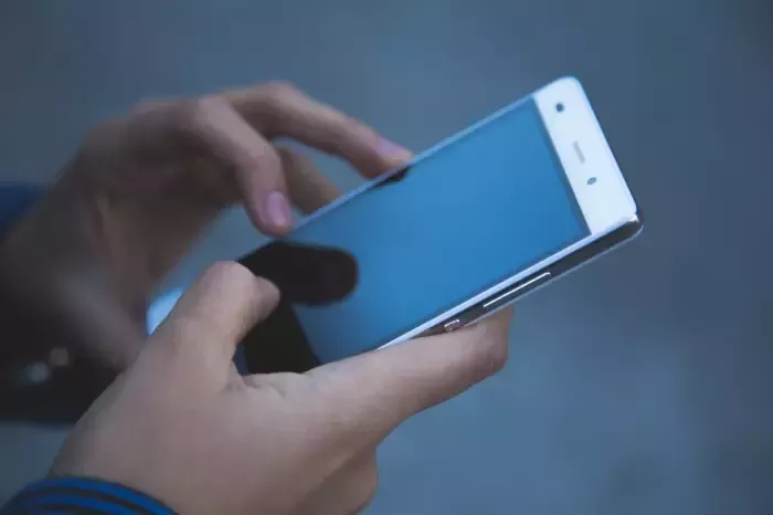 Person using smartphone