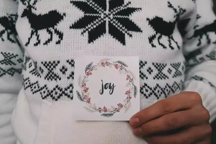 man in holiday sweater