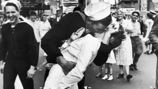 kissing sailor