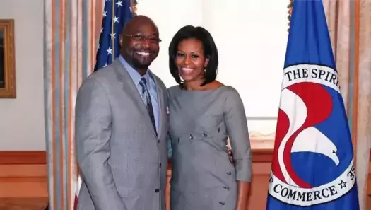 David Casey with Michelle Obama