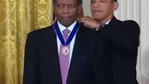 Sidney Poitier and Barack Obama
