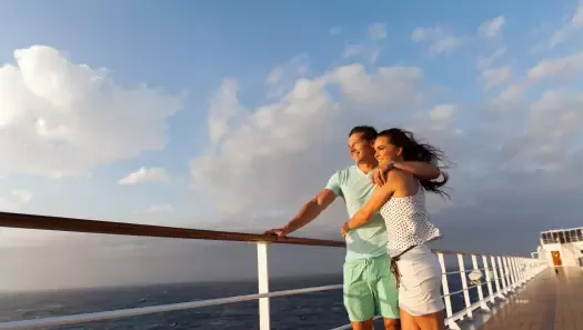 Couple enjoying cruise