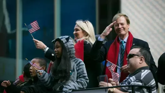 Scott and Lin during the parade