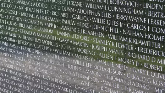 Vietnam Veteran Memorial Wall