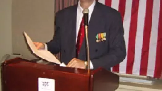 Veterans Advantage founder Scott Higgins addresses Top Vets and Hero Vets at our special post-Veterans Day Parade luncheon.