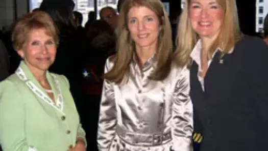 USO Woman of the Year Shari Redstone takes a moment with fellow Kennedy Museum Board member Caroline Kennedy and Veterans Advantage COO Lin Higgins