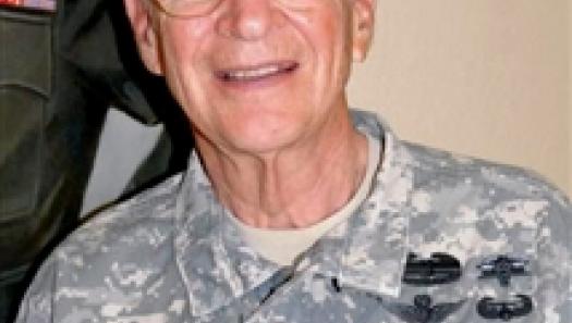 Army Col. (Dr.) William Bernhard is serving a voluntary rotation in Hohenfels, Germany. The 79-year-old flight surgeon, who has retired from the military four times, said this will be his last active-duty assignment. U.S. Army