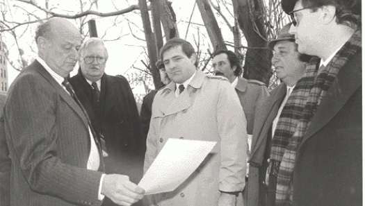 Al Peck (Center) with Ed Koch