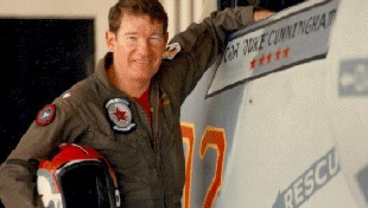 CDR Randy "Duke" Cunningham flew in an adversary squadron flying Russian tactics while training Navy pilots at the famed "Top Gun."