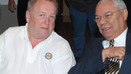 Herb Worthington with Colin Powell
