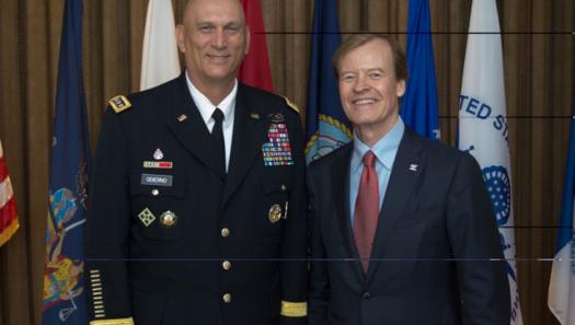 Gen. Raymond T. Odierno, Chief of Staff of the Army (left) with Veterans Advantage Founder & CEO Scott Higgins.