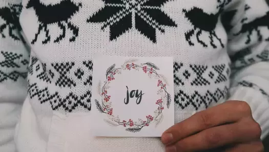 man in holiday sweater
