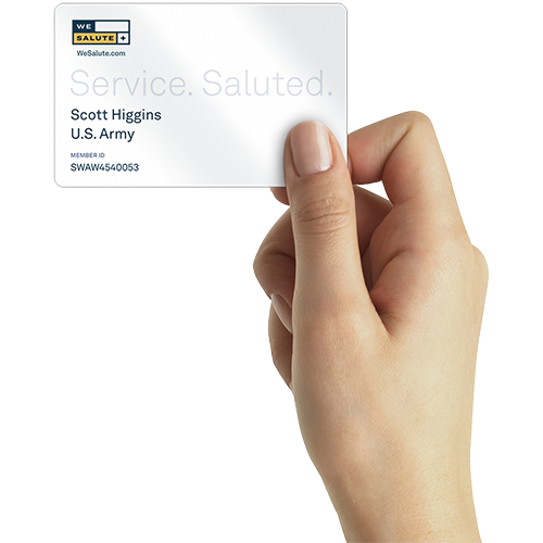 WeSalute+ (WeSalute+ (VetRewards)) Card used for discounts